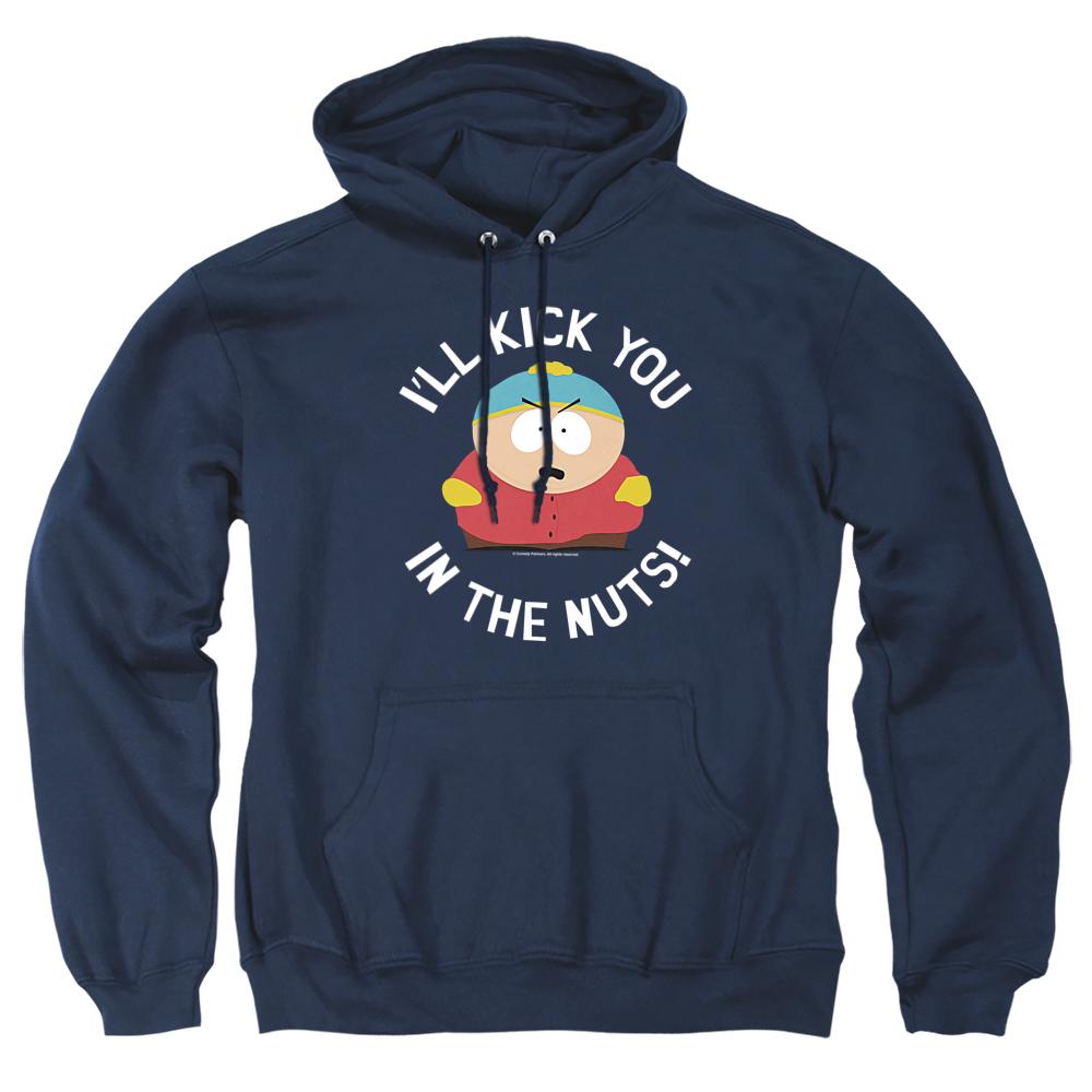 Navy - Front - South Park Unisex Adult Kick You In The Nuts Hoodie