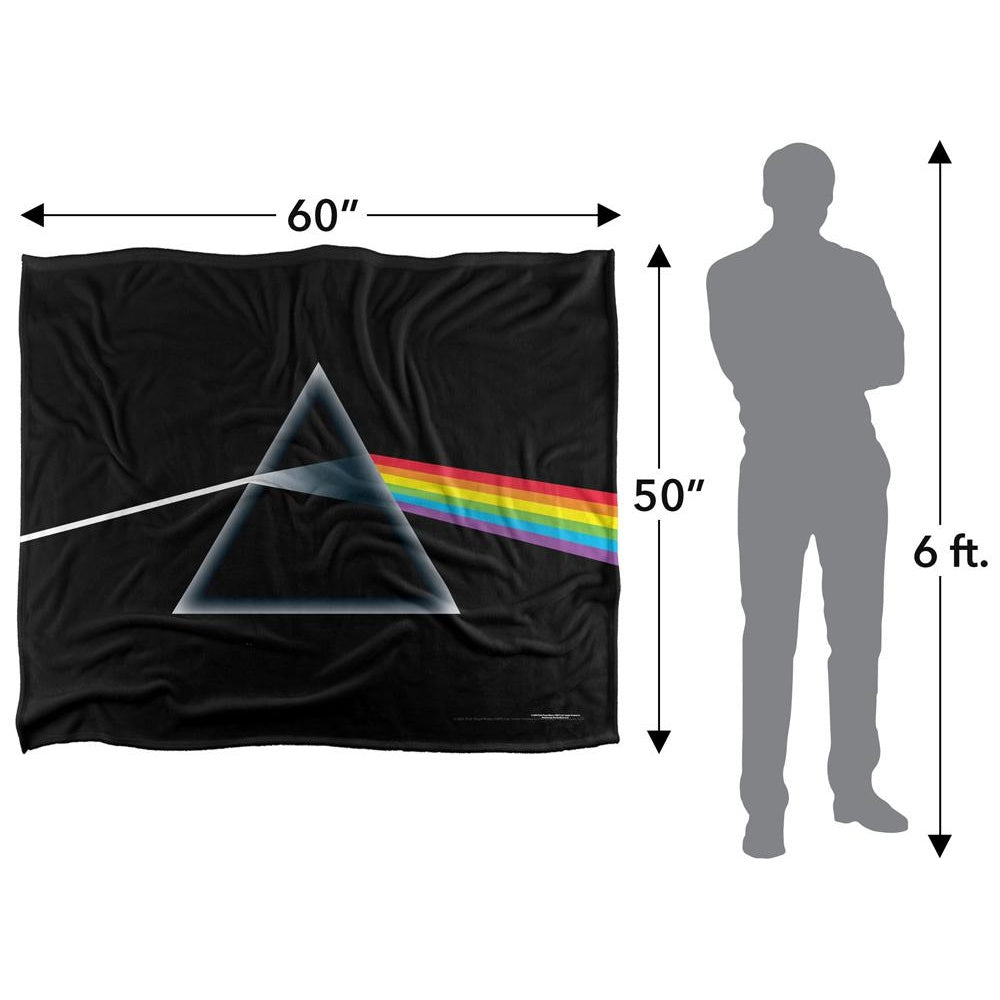 Black-Multicoloured - Close up - Pink Floyd Dark Side Of The Moon Silky Supersoft Blanket