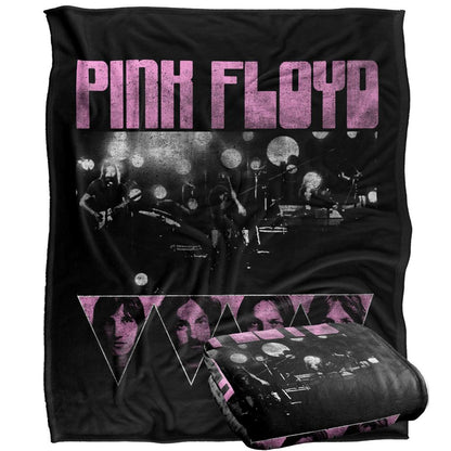Black-Pink - Back - Pink Floyd Silky Heads Supersoft Blanket
