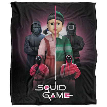Multicoloured - Front - Squid Game 3 Silky Poster Supersoft Blanket