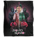 Multicoloured - Front - Squid Game 3 Silky Poster Supersoft Blanket