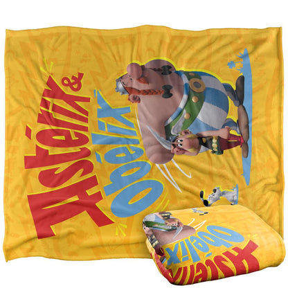 Multicoloured - Back - Asterix The Gauls Silky Supersoft Blanket