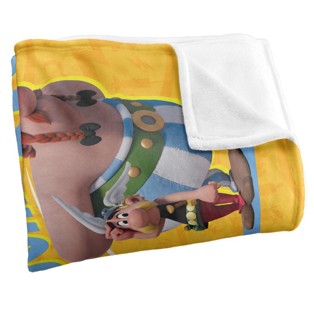 Multicoloured - Side - Asterix The Gauls Silky Supersoft Blanket