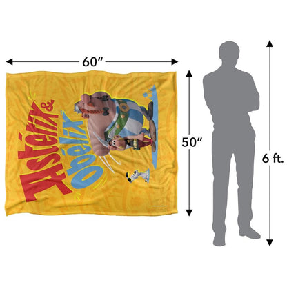 Multicoloured - Close up - Asterix The Gauls Silky Supersoft Blanket