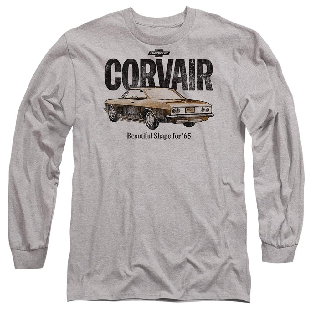 Athletic Heather - Front - Chevrolet Unisex Adult Retro Corvair Heather Long-Sleeved T-Shirt
