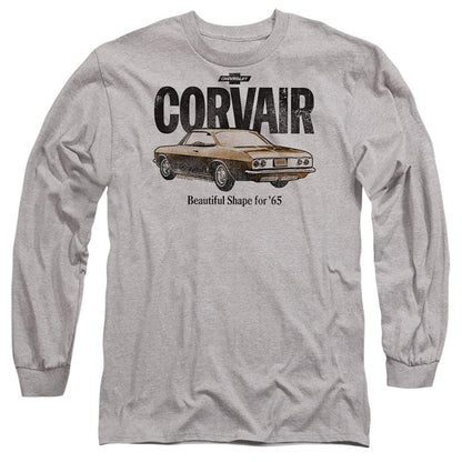 Athletic Heather - Front - Chevrolet Unisex Adult Retro Corvair Heather Long-Sleeved T-Shirt