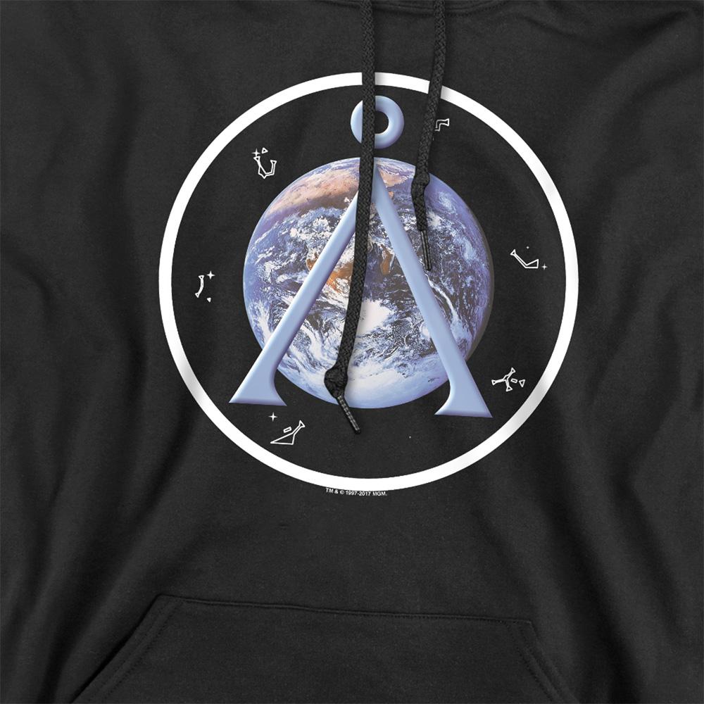 Black - Side - Stargate SG-1 Unisex Adult Earth Emblem Hoodie