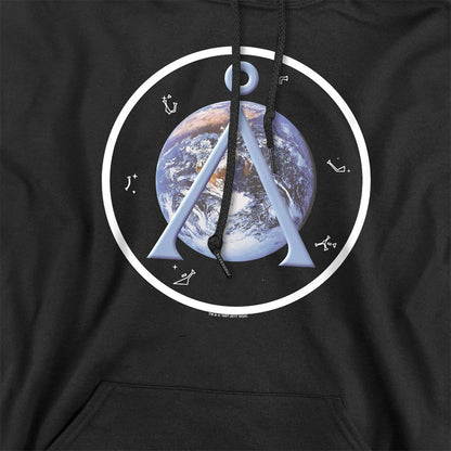 Black - Side - Stargate SG-1 Unisex Adult Earth Emblem Hoodie