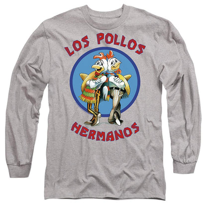 Athletic Heather - Front - Breaking Bad Unisex Adult Los Pollos Hermanos Heather Long-Sleeved T-Shirt