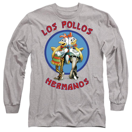 Athletic Heather - Front - Breaking Bad Unisex Adult Los Pollos Hermanos Heather Long-Sleeved T-Shirt