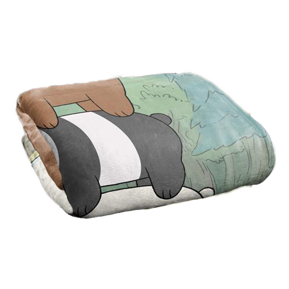 Multicoloured - Back - We Bare Bears Silky Stack Supersoft Blanket
