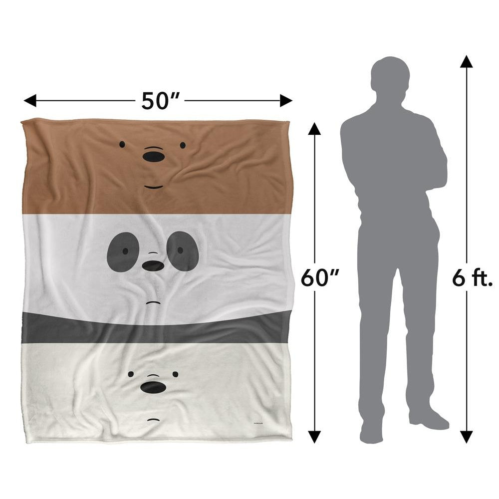 Multicoloured - Close up - We Bare Bears Silky Stack Supersoft Blanket