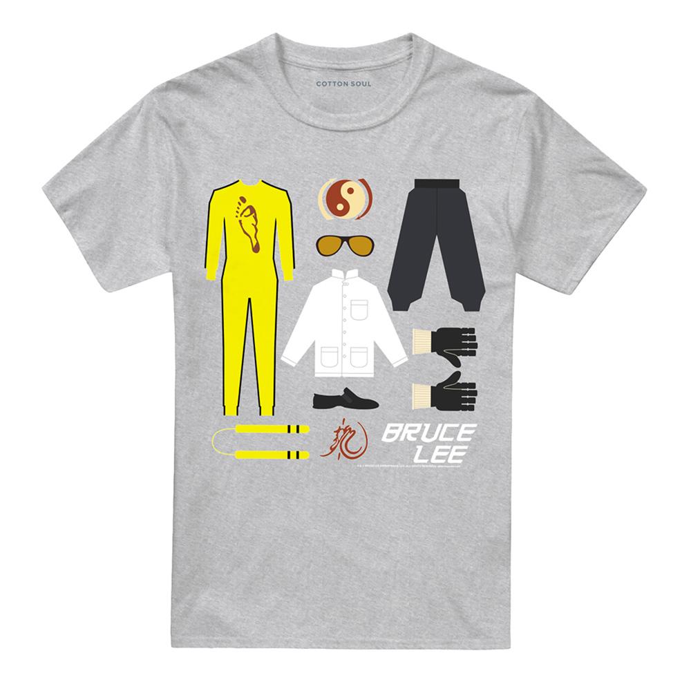 Athletic Heather - Front - Bruce Lee Unisex Adult Lee Gift Set Heather T-Shirt