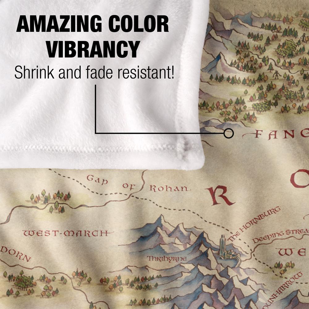 Beige-Green - Lifestyle - Lord Of The Rings The War Of The Rohirrim Silky Map Supersoft Blanket
