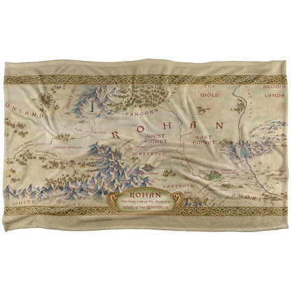 Multicoloured - Front - Lord Of The Rings The War Of The Rohirrim Silky Map Supersoft Blanket