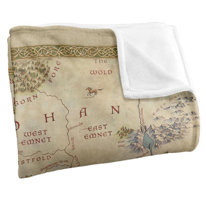 Multicoloured - Side - Lord Of The Rings The War Of The Rohirrim Silky Map Supersoft Blanket