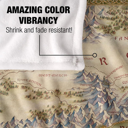 Multicoloured - Lifestyle - Lord Of The Rings The War Of The Rohirrim Silky Map Supersoft Blanket