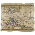 Beige-Green - Front - Lord Of The Rings The War Of The Rohirrim Silky Map Supersoft Blanket