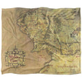 Champagne Gold - Front - Lord Of The Rings Map of Middle Earth Silky Supersoft Blanket