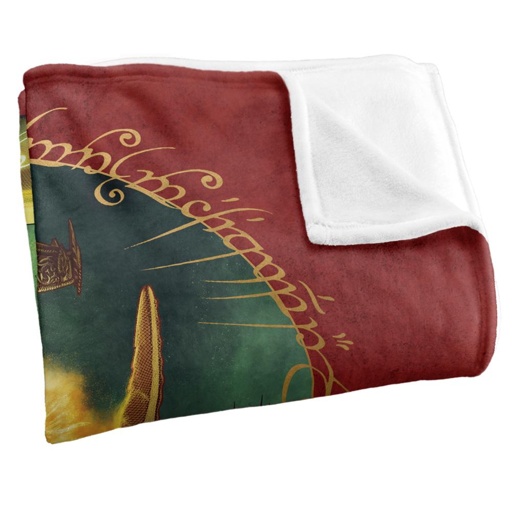 Red-Multicoloured - Side - Lord Of The Rings Barad-Dur Sauron Silky Supersoft Blanket