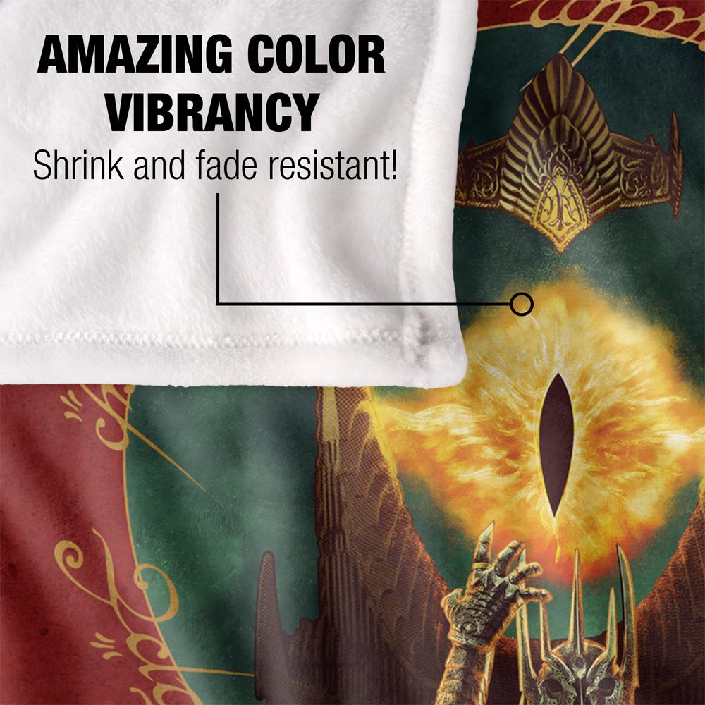 Red-Multicoloured - Lifestyle - Lord Of The Rings Barad-Dur Sauron Silky Supersoft Blanket