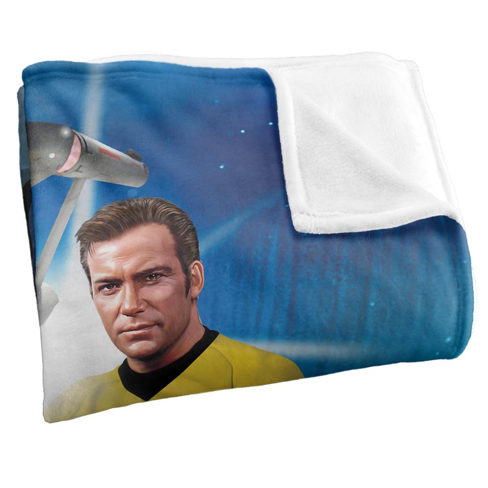 Blue-Multicoloured - Side - Star Trek Captain´s Chair Silky Supersoft Blanket