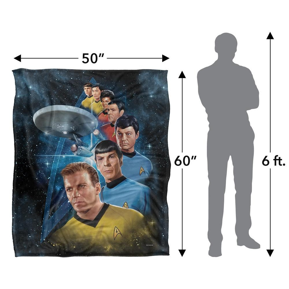 Multicoloured - Pack Shot - Star Trek Among the Stars Silky Supersoft Blanket
