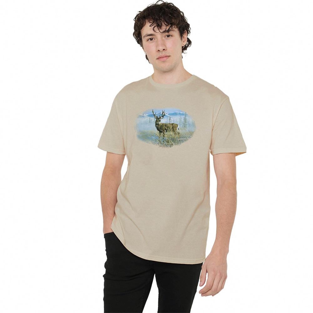 Sand - Lifestyle - Wild Wings Unisex Adult Wildlife Out of The Mist Mule Deer T-Shirt
