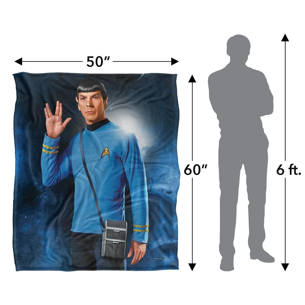 Black-Blue - Pack Shot - Star Trek Silky Spock Supersoft Blanket