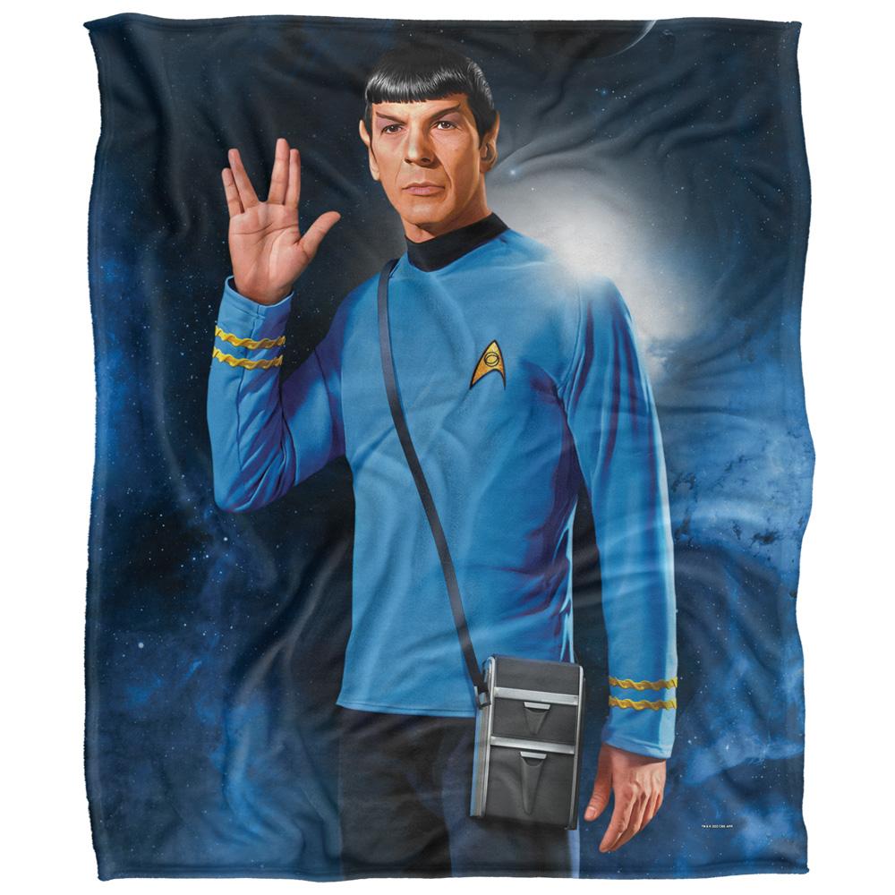 Black-Blue - Front - Star Trek Silky Spock Supersoft Blanket