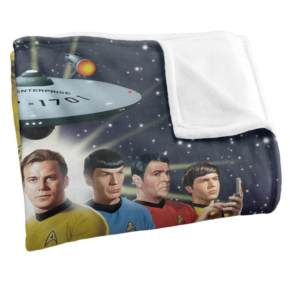 Multicoloured - Side - Star Trek Original Silky Crew Supersoft Blanket