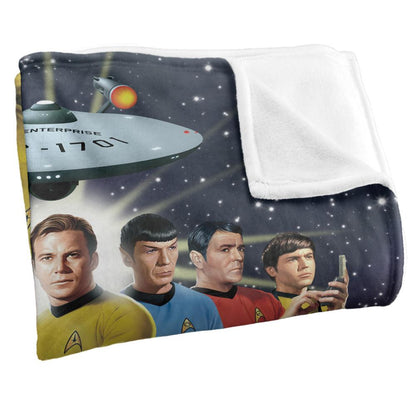 Multicoloured - Side - Star Trek Original Silky Crew Supersoft Blanket