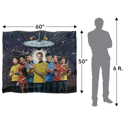 Multicoloured - Pack Shot - Star Trek Original Silky Crew Supersoft Blanket