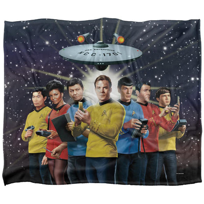 Multicoloured - Front - Star Trek Original Silky Crew Supersoft Blanket