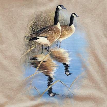 Sand - Pack Shot - Wild Wings Unisex Adult Wildlife Morning Reflections Canada Geese T-Shirt