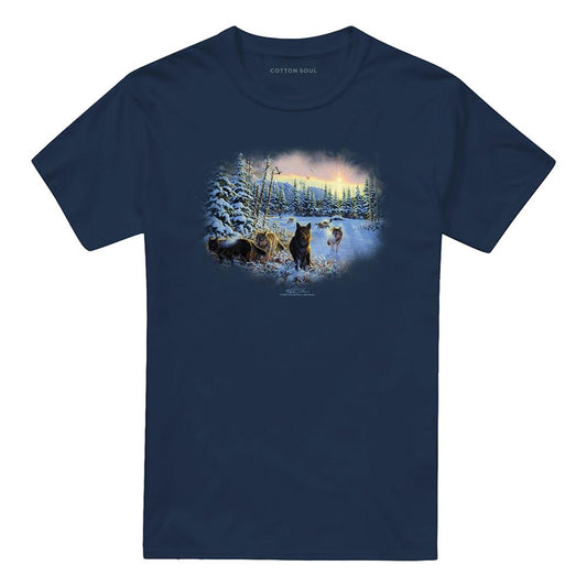 Navy - Front - Wild Wings Unisex Adult Wildlife Hunters Moon The Spoils T-Shirt