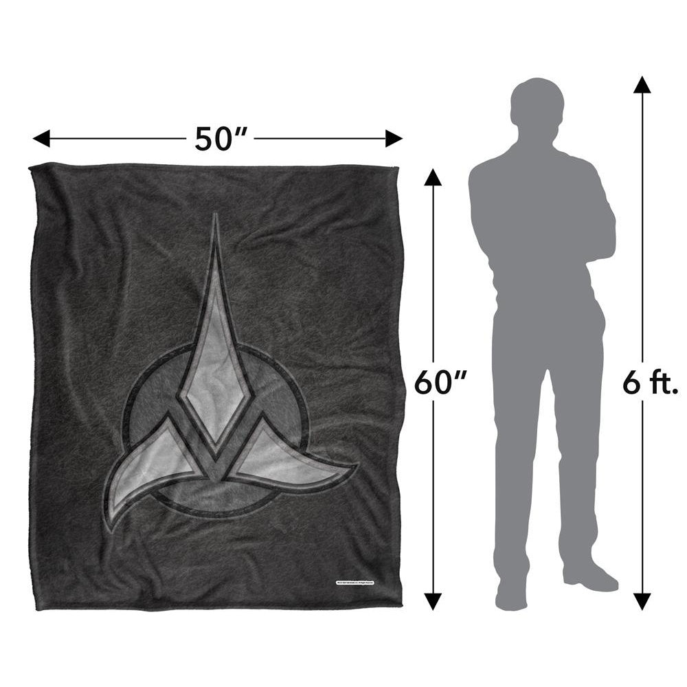 Grey-Black - Pack Shot - Star Trek Klingon Empire Silky Supersoft Blanket