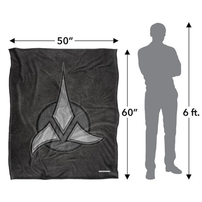 Grey-Black - Pack Shot - Star Trek Klingon Empire Silky Supersoft Blanket