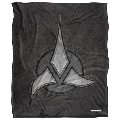 Grey-Black - Front - Star Trek Klingon Empire Silky Supersoft Blanket