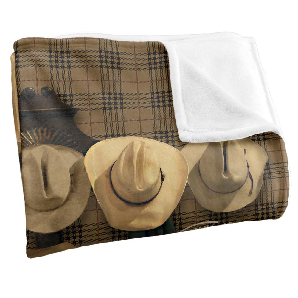 Multicoloured - Side - Yellowstone Hats Off Silky Supersoft Blanket