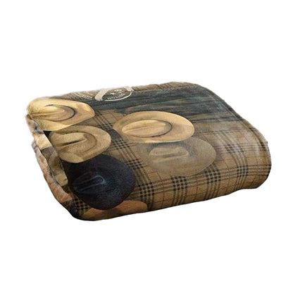 Multicoloured - Back - Yellowstone Hats Off Silky Supersoft Blanket
