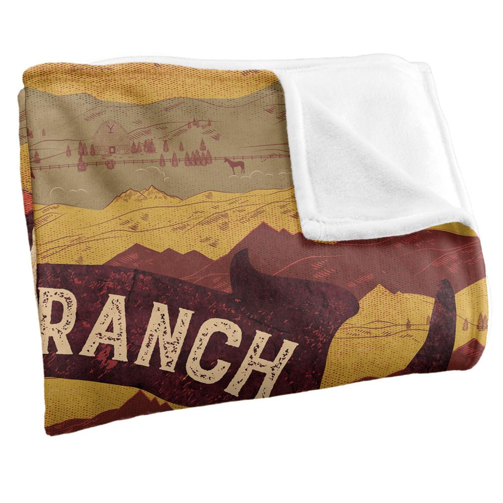 Multicoloured - Side - Yellowstone Silky Skull Supersoft Blanket