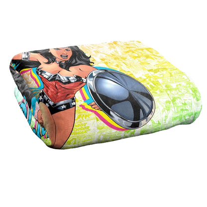 Multicoloured - Back - Wonder Woman Silky Comic Supersoft Blanket