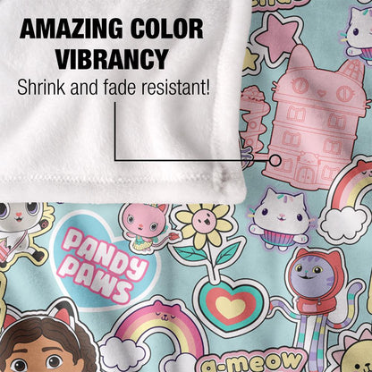Multicoloured - Side - Gabby´s Dollhouse Silky Cat Supersoft Blanket