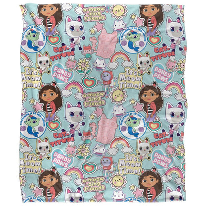 Multicoloured - Front - Gabby´s Dollhouse Silky Cat Supersoft Blanket
