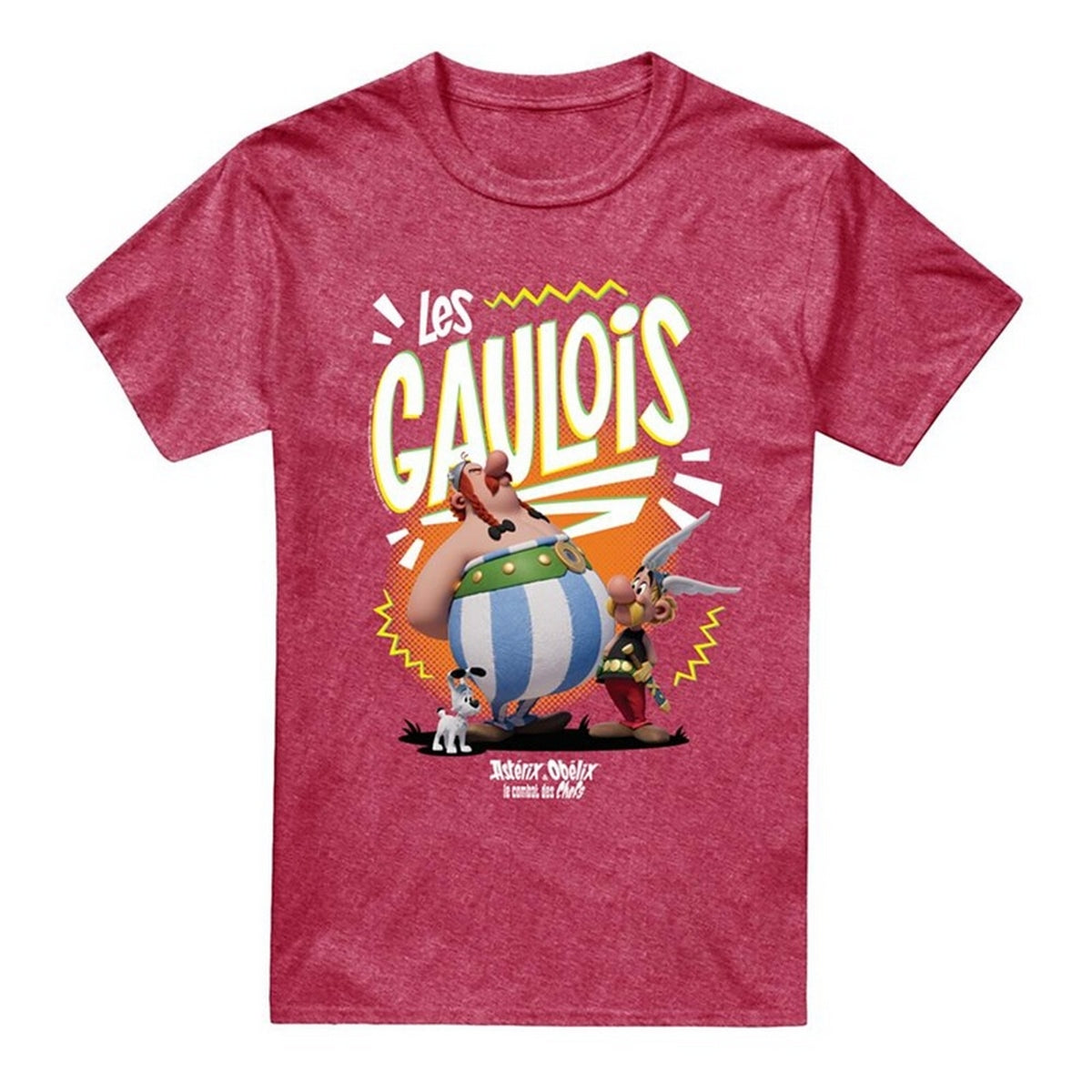 Heather Red - Front - Asterix Unisex Adult The Heroic Gauls Heather T-Shirt
