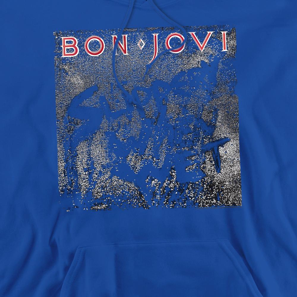 Royal Blue - Side - Bon Jovi Unisex Adult Slippery Cover Hoodie
