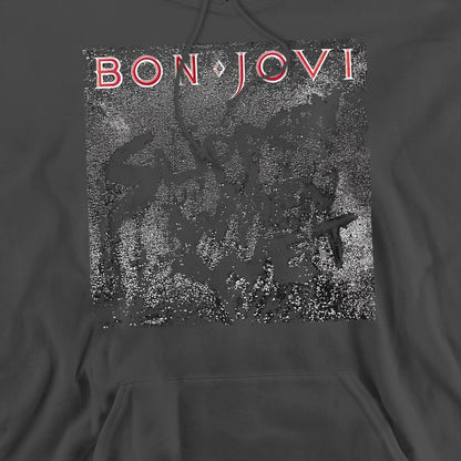Charcoal - Side - Bon Jovi Unisex Adult Slippery Cover Hoodie