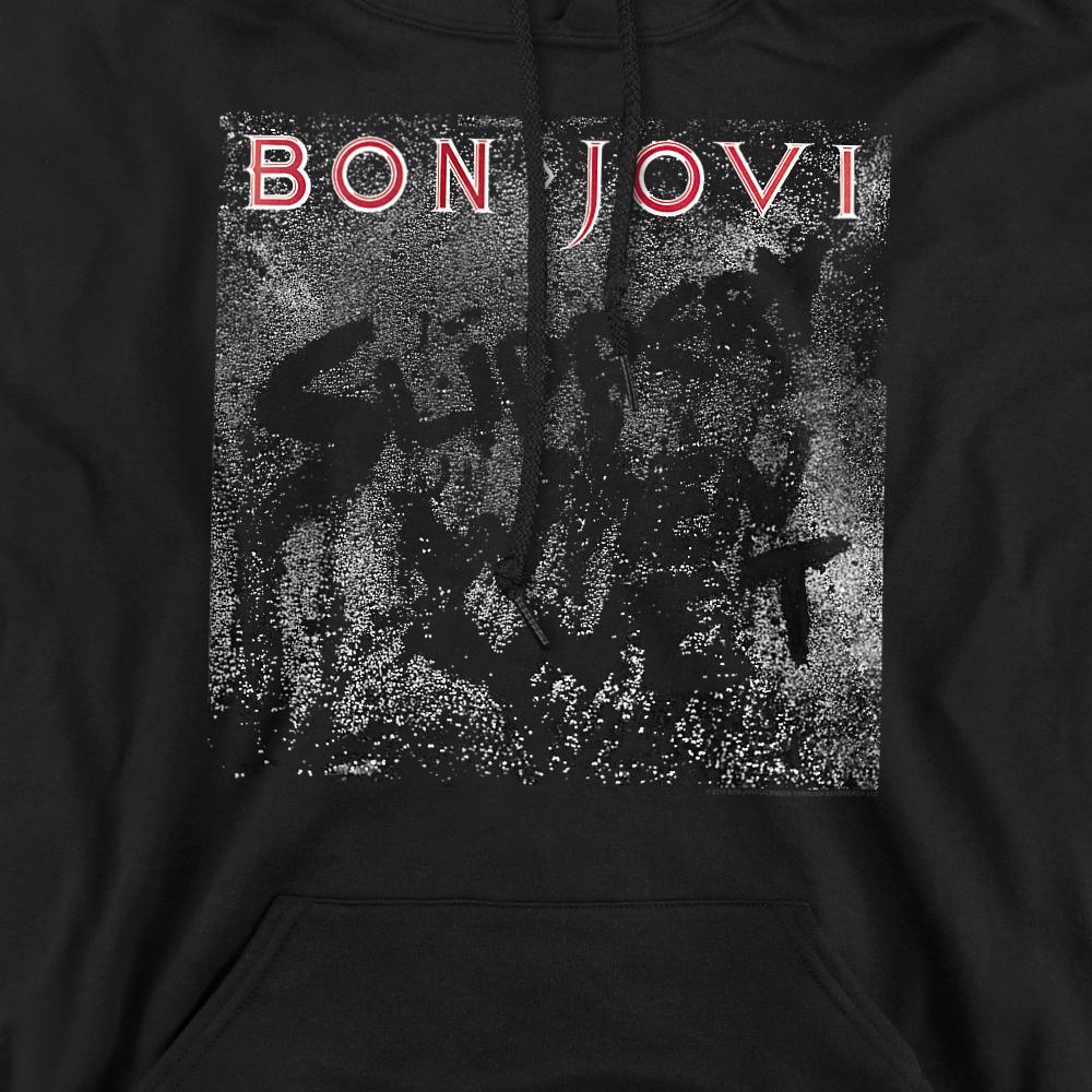 Black - Side - Bon Jovi Unisex Adult Slippery Cover Hoodie