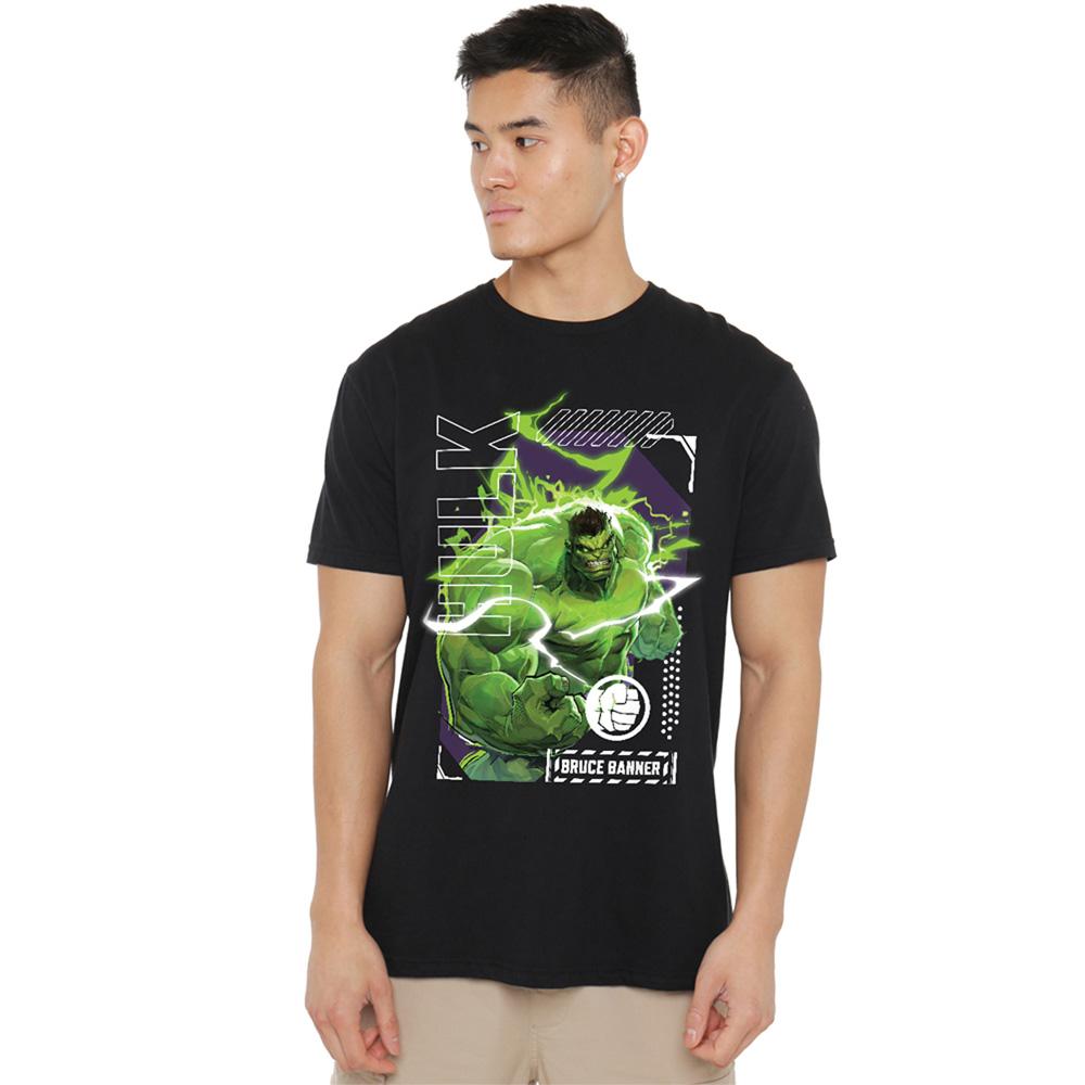 Black - Front - Marvel Rivals Unisex Adult Hulk Smash Bruce Banner T-Shirt